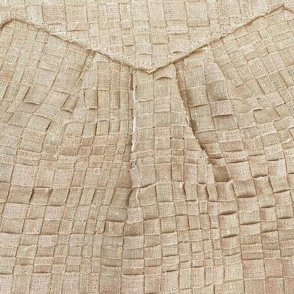 Lauren Merkin Metallic Gold Tan Woven Tote Shoulder Bag - Picture 4 of 13